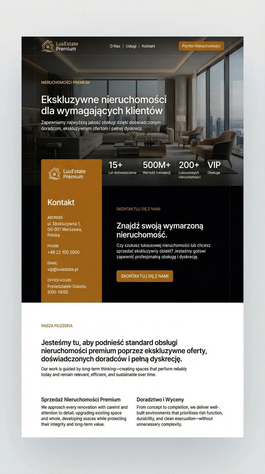 Szablon strony internetowej Nieruchomości