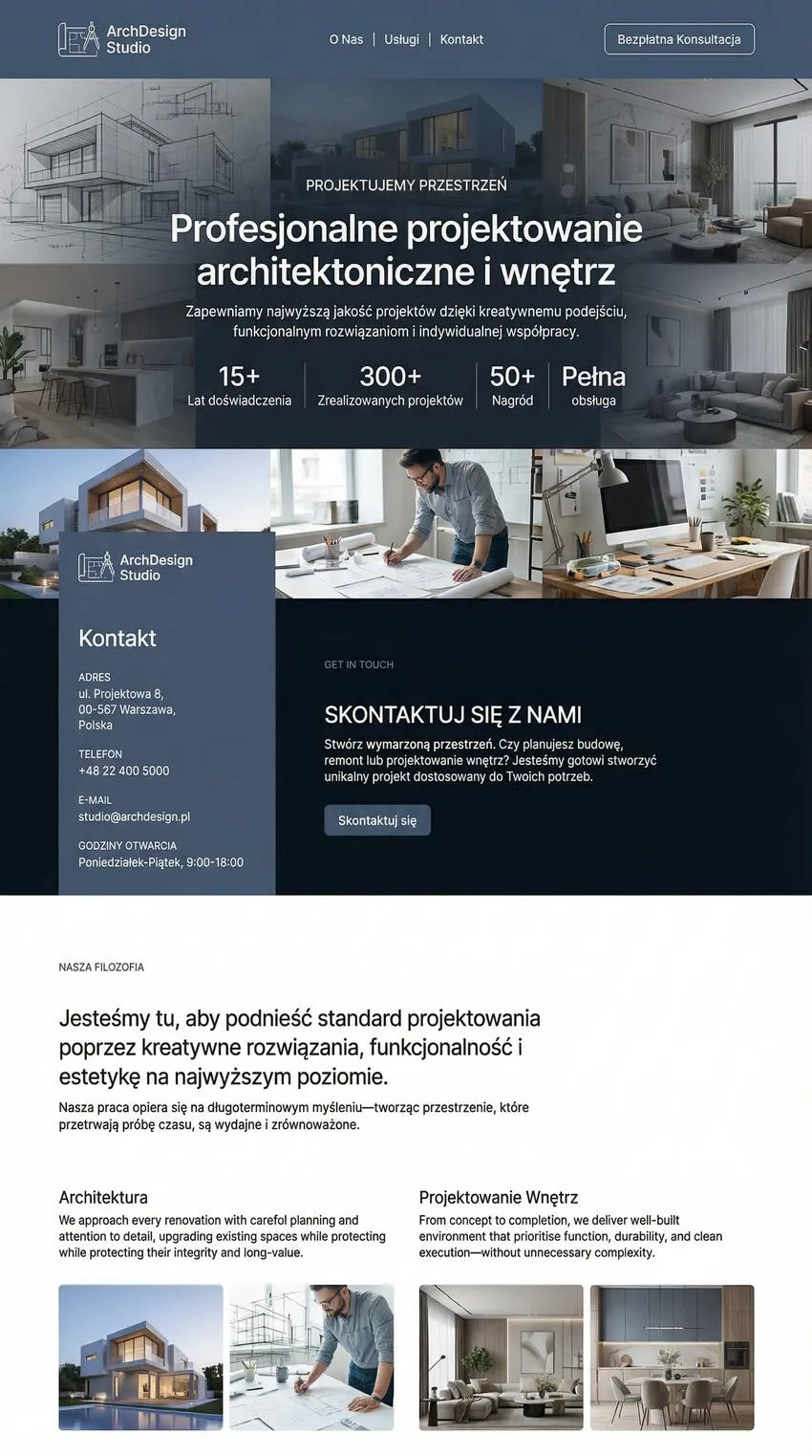 Szablon strony internetowej Architekt