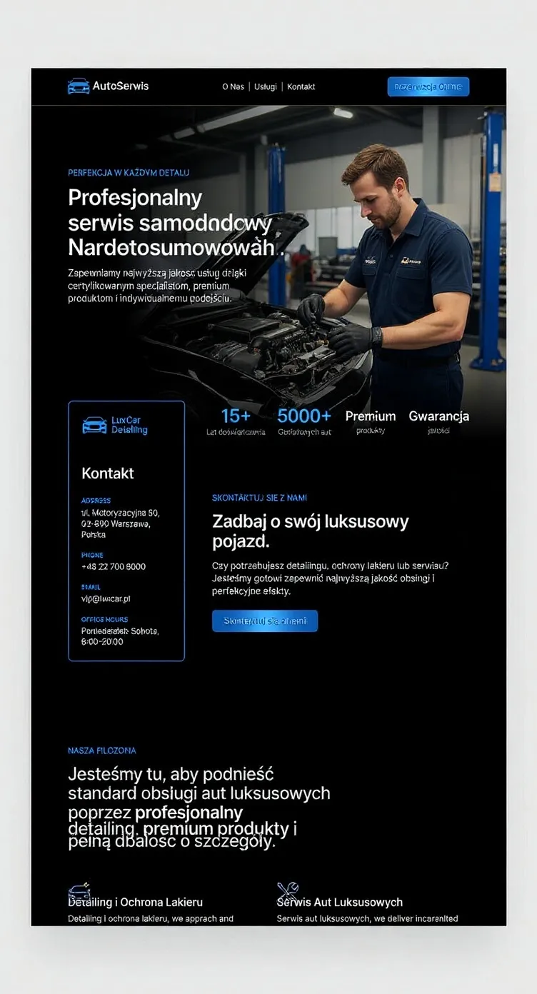 Szablon strony internetowej Mechanik